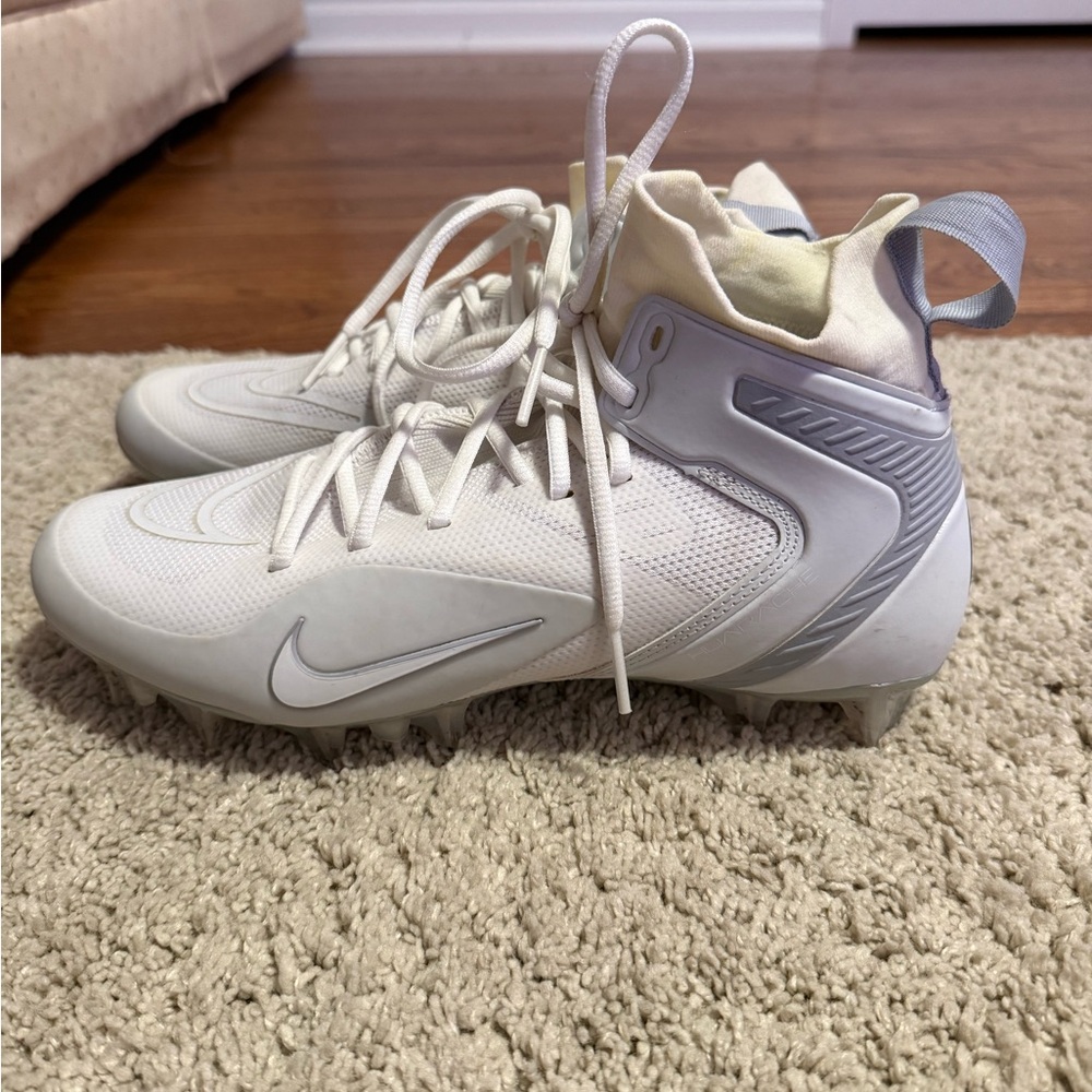 Barely worn White Nike Lacrosse Cleats